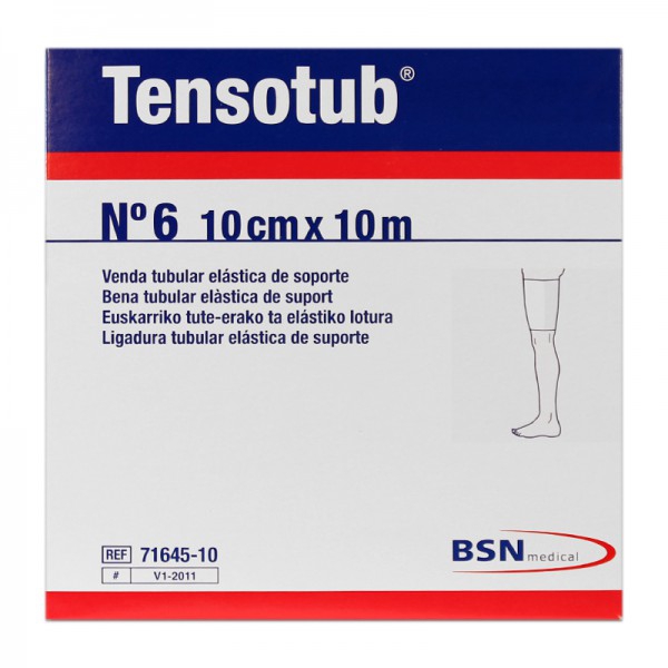 Tensotub N°6 Jambes et Cuisses Épaisses : Bandage tubulaire élastique de compression légère (10 cm x 10 mètres)